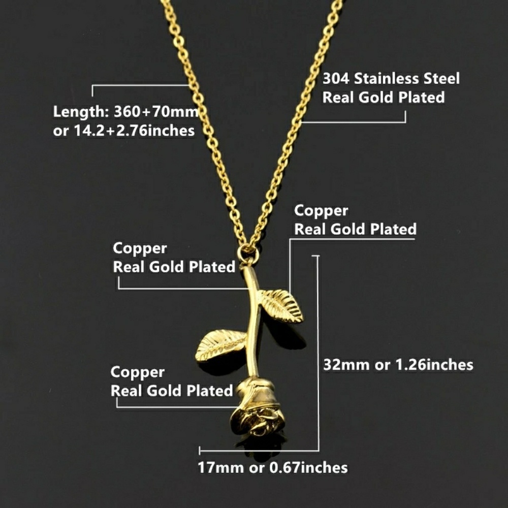 Beautiful Rose Necklace - Picture 2 of 2